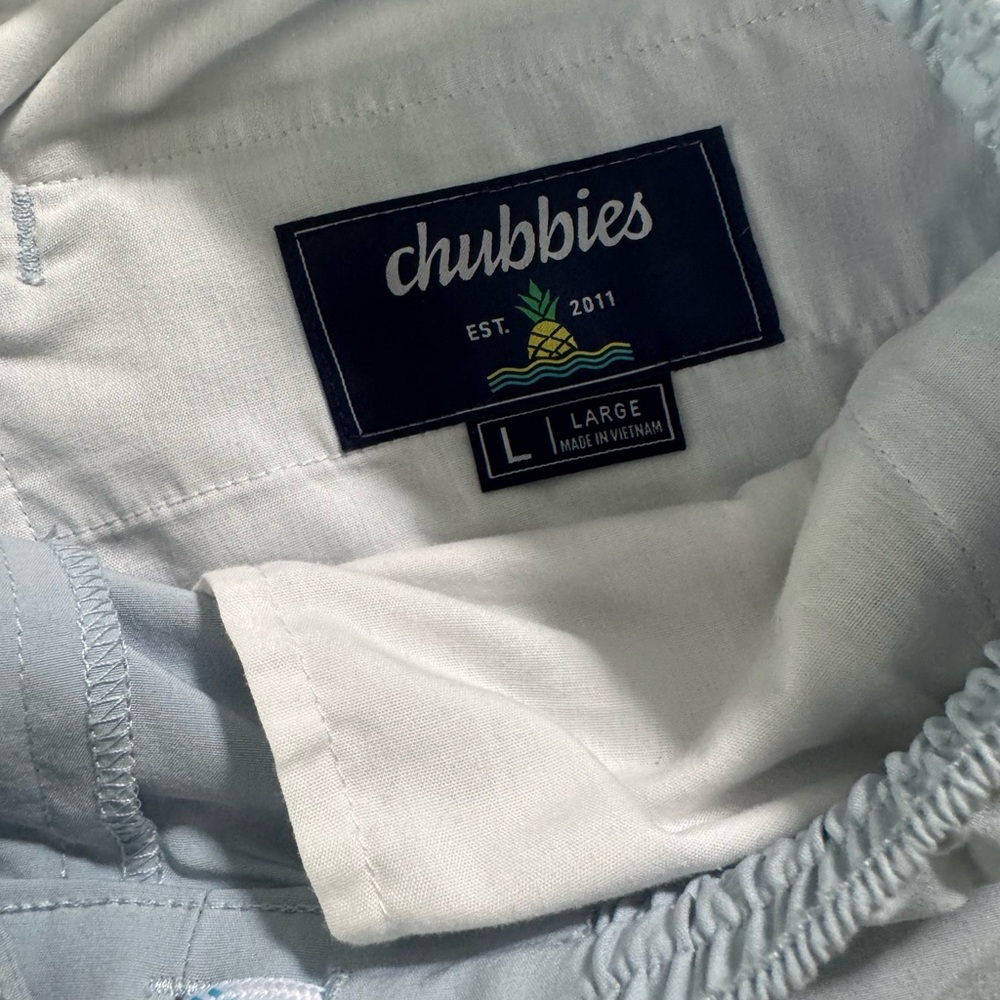 Chubbies Light Blue/Gray Drawstring Shorts - Picture 2 of 4